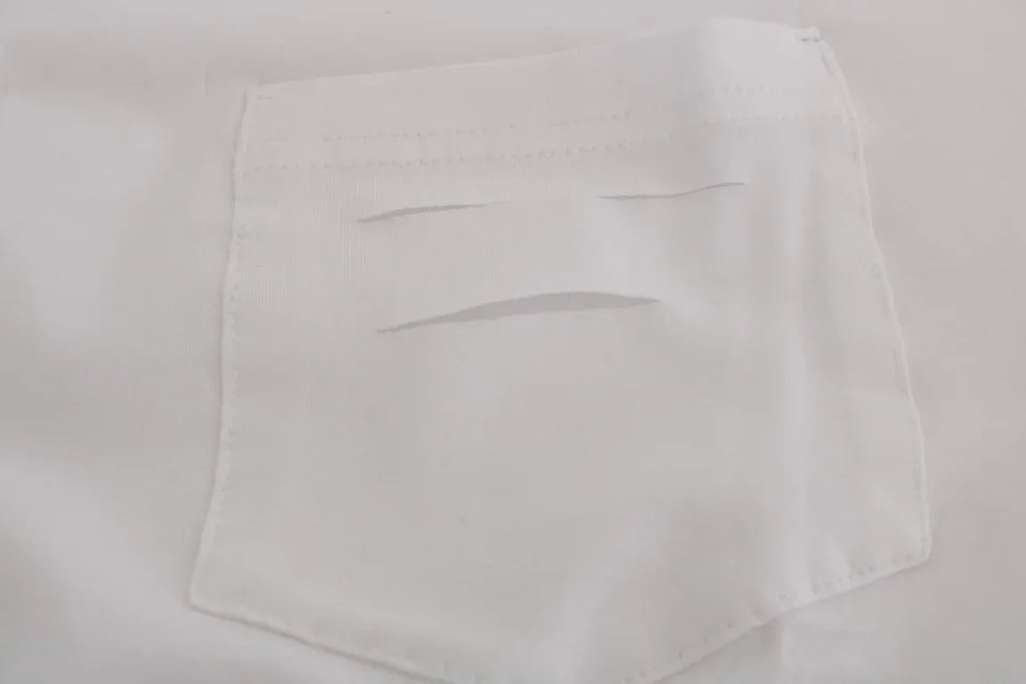 Daniele Alessandrini White Cotton Crewneck T-Shirt - Zeiniez