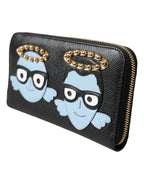 Dolce & Gabbana Black Blue Leather #DGFAMILY Zipper Continental Men Wallet - Zeiniez