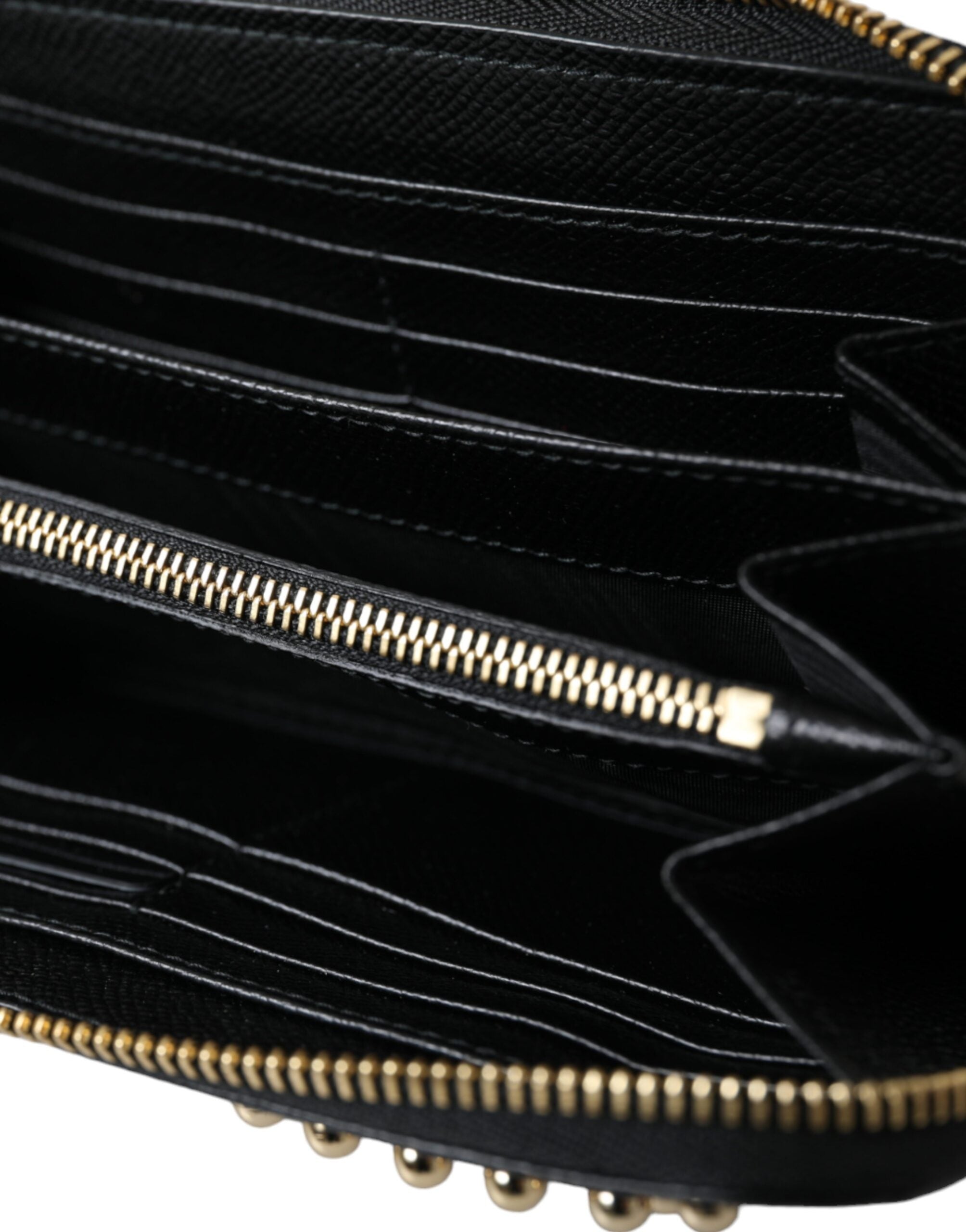 Dolce & Gabbana Black Blue Leather #DGFAMILY Zipper Continental Men Wallet - Zeiniez