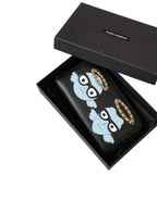Dolce & Gabbana Black Blue Leather #DGFAMILY Zipper Continental Men Wallet - Zeiniez