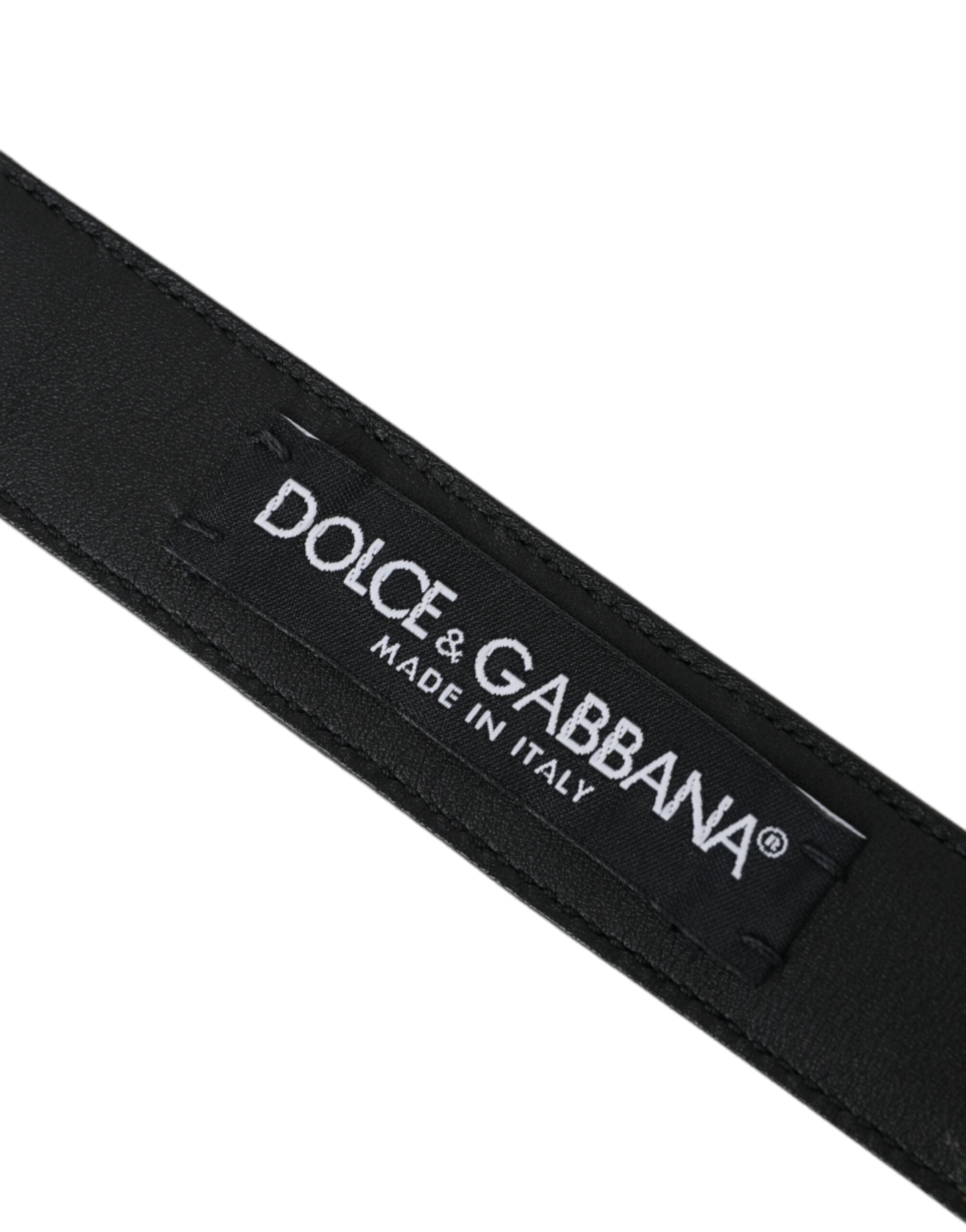 Dolce & Gabbana Dark Brown Perforated Leather Metal Buckle Belt Men - Zeiniez