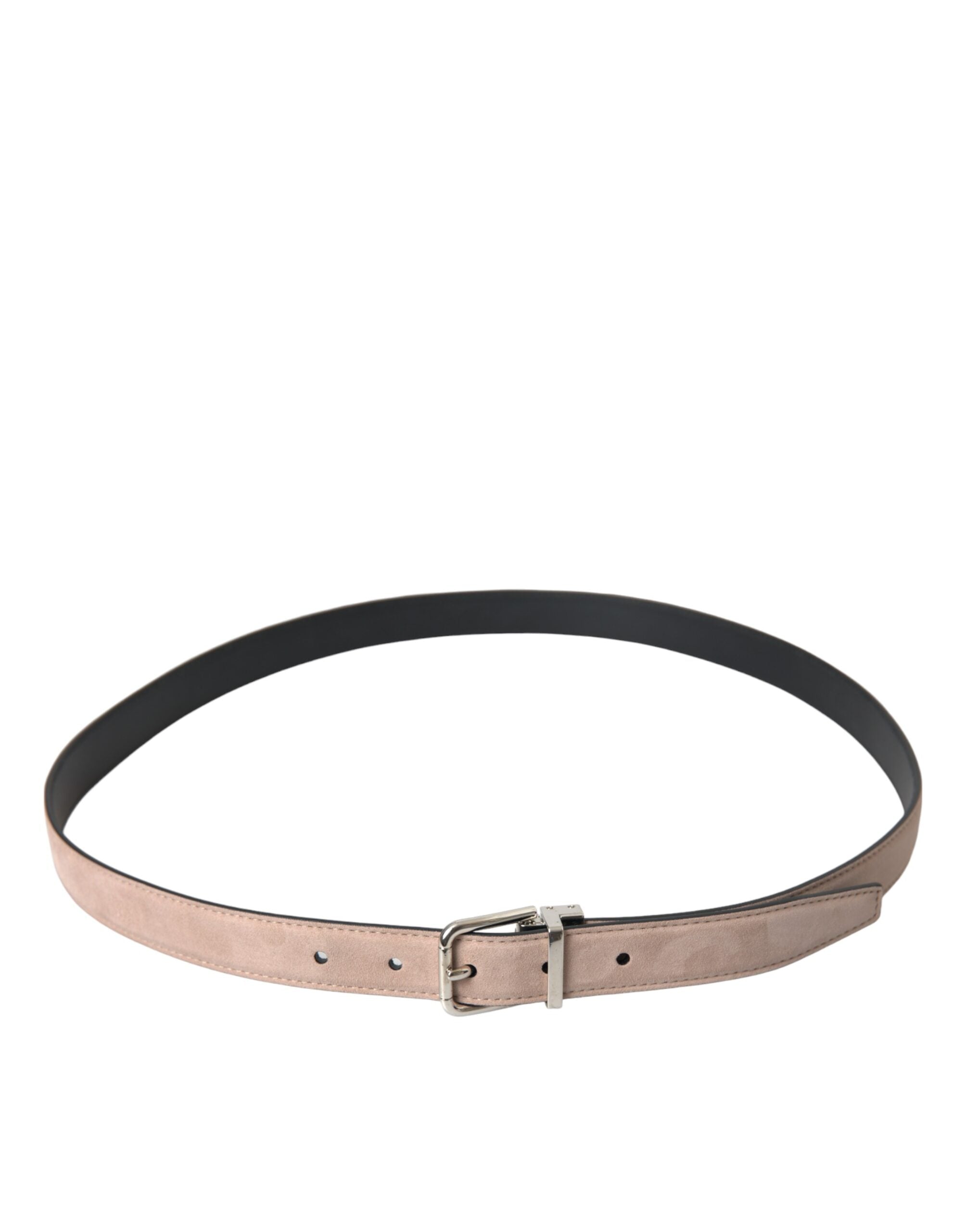 Dolce & Gabbana Beige Suede Leather Silver Buckle Belt Men - Zeiniez