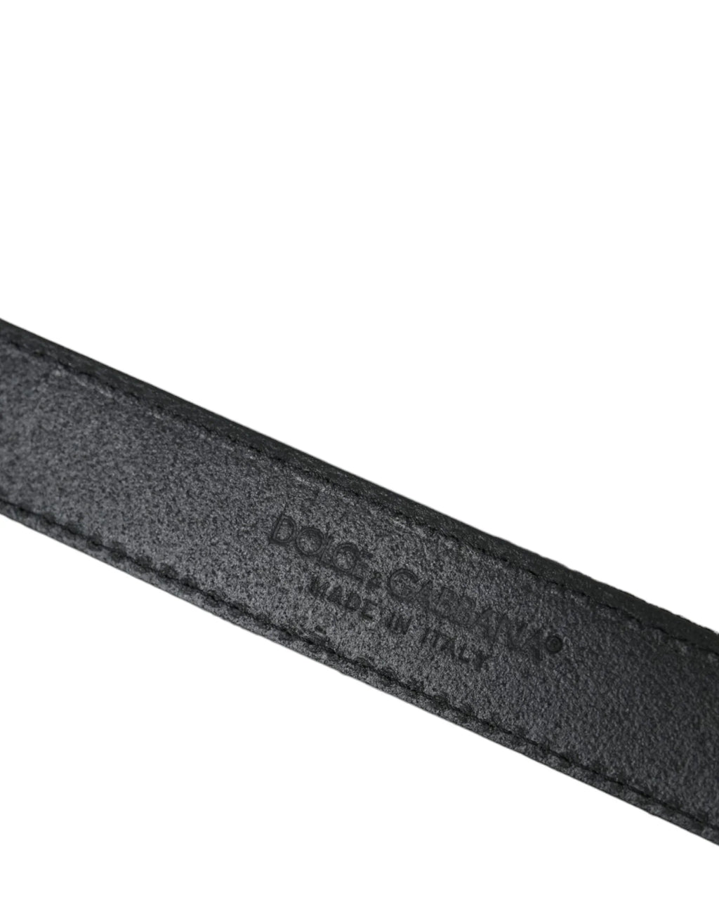 Dolce & Gabbana Black Jacquard Stripes Silver Metal Buckle Belt - Zeiniez