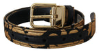 Dolce & Gabbana Multicolor Jacquard Leather Logo Buckle Belt - Zeiniez