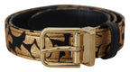 Dolce & Gabbana Multicolor Jacquard Leather Logo Buckle Belt - Zeiniez