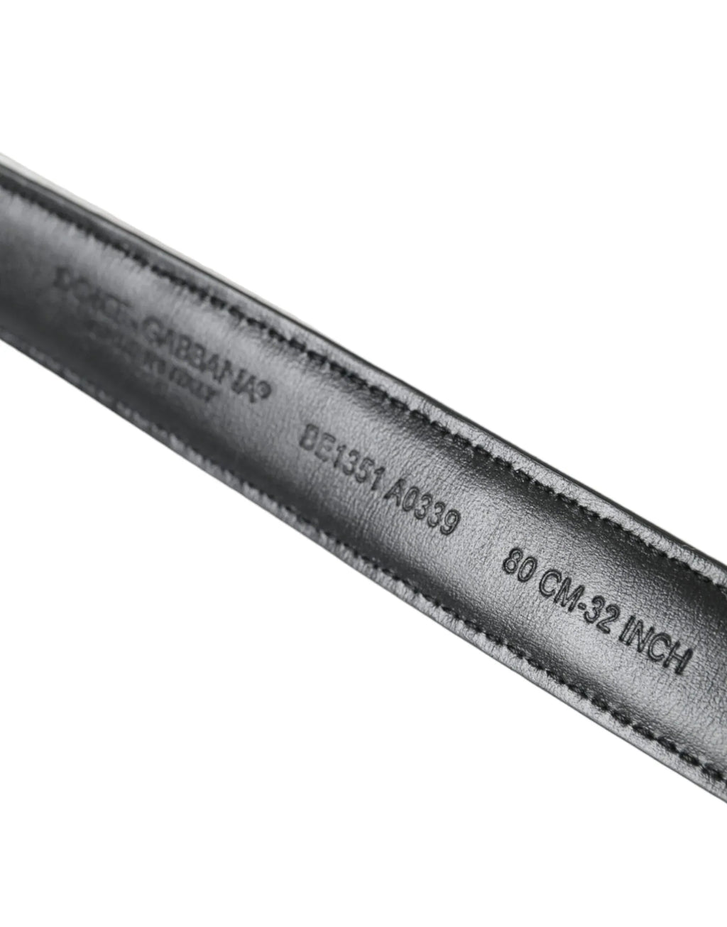 Dolce & Gabbana Black White Patchwork Gold Metal Buckle Belt - Zeiniez