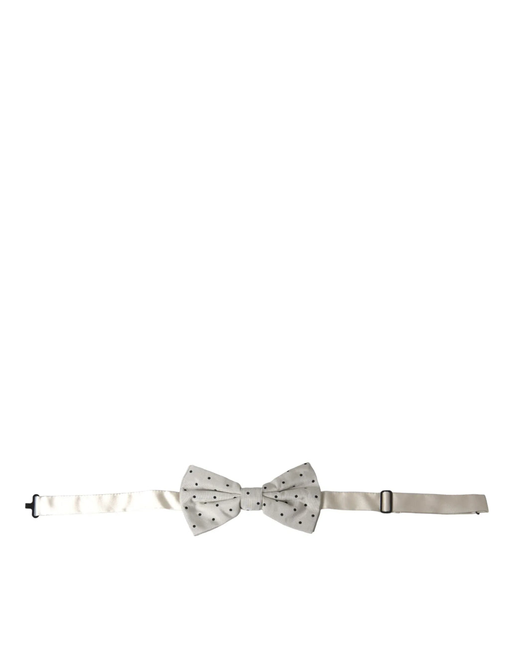 Dolce & Gabbana White Black Polka Dot Polyester Bow Tie Men - Zeiniez