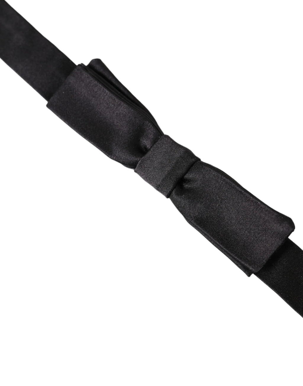 Dolce & Gabbana Dark Gray Silk Adjustable Neck Men Bow Tie - Zeiniez