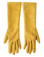 Dolce & Gabbana Gold Lurex Fantasia Mid Arm Length Gloves - Zeiniez