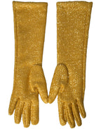 Dolce & Gabbana Gold Lurex Fantasia Mid Arm Length Gloves - Zeiniez