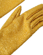 Dolce & Gabbana Gold Lurex Fantasia Mid Arm Length Gloves - Zeiniez