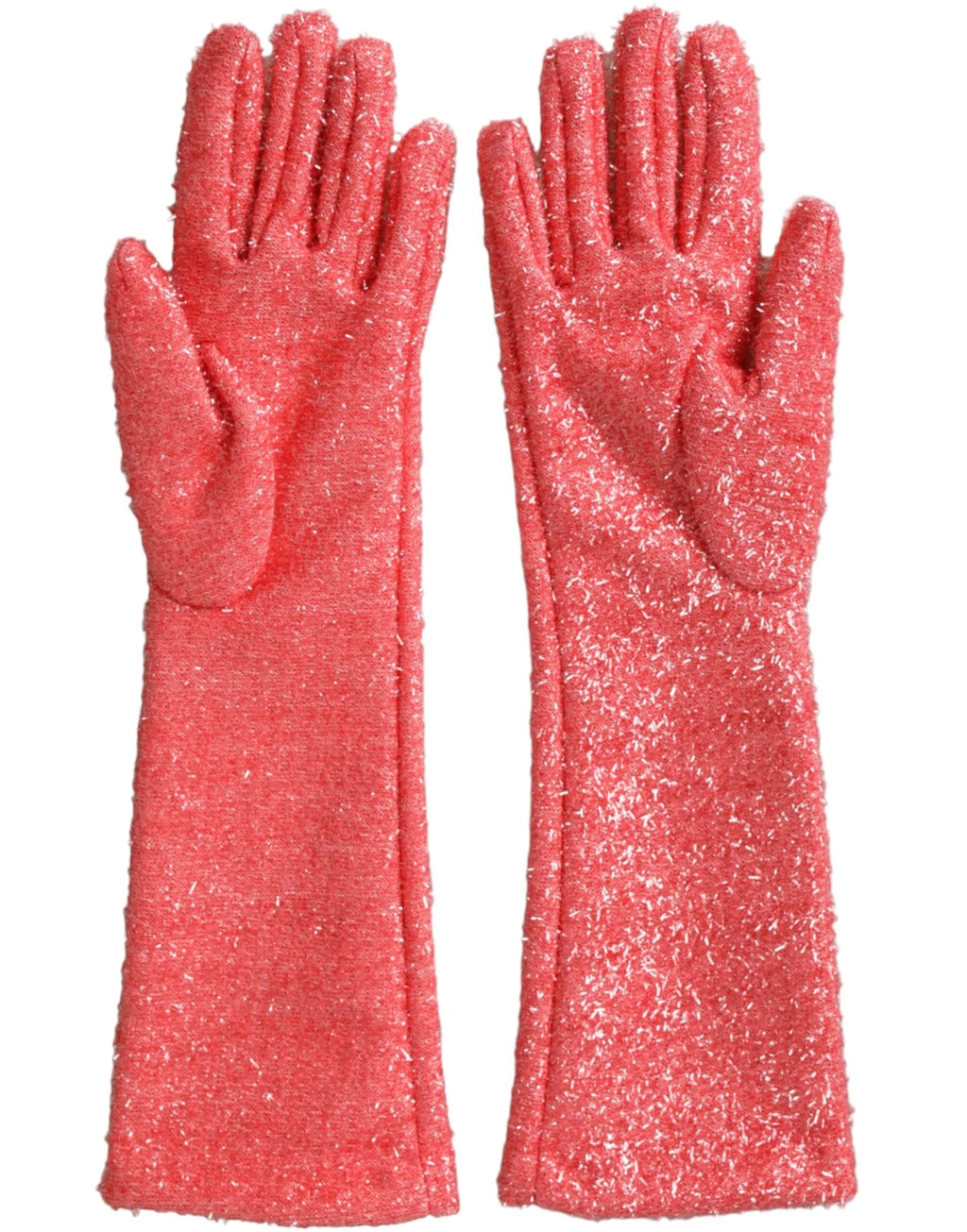 Dolce & Gabbana Pink Lurex Fantasia Mid Arm Length Gloves - Zeiniez