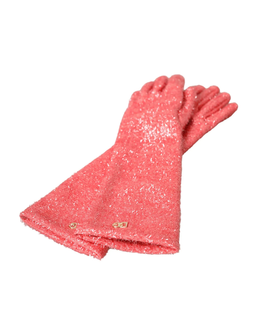 Dolce & Gabbana Pink Lurex Fantasia Mid Arm Length Gloves - Zeiniez