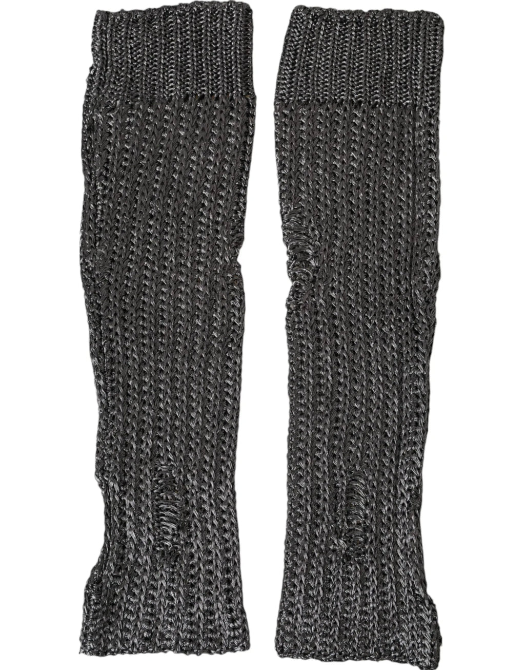 Dolce & Gabbana Gray Viscose Knitted Finger Less Gloves - Zeiniez