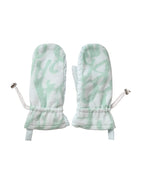 Dolce & Gabbana White Nylon Fleece Wrist Length Mitten Gloves - Zeiniez