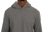 Daniele Alessandrini Gray Pullover Hodded Cotton Sweater - Zeiniez