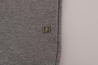 Daniele Alessandrini Gray Pullover Hodded Cotton Sweater - Zeiniez
