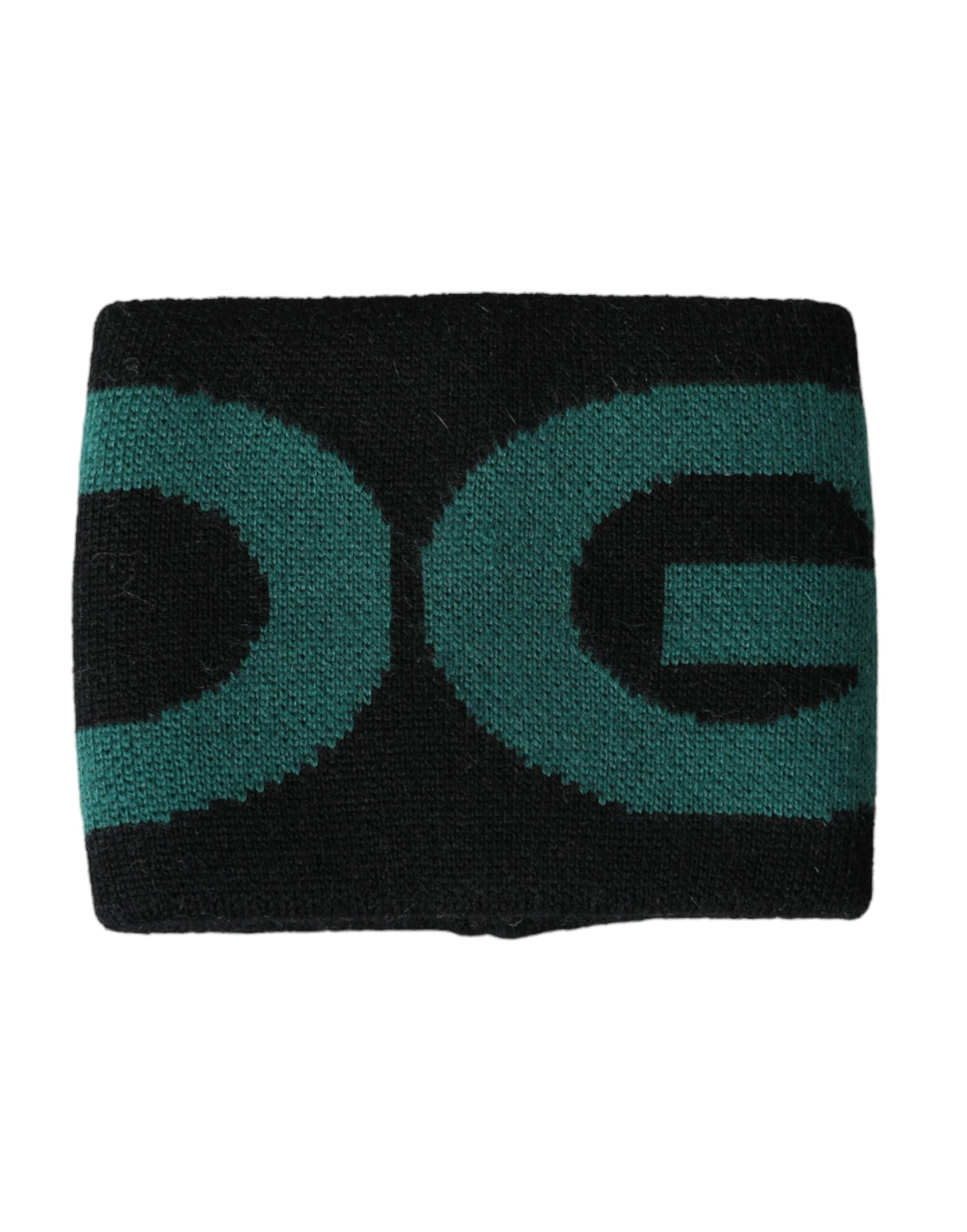 Dolce & Gabbana Black Green Wool Logo #DGMILLENNIALS Wristband - Zeiniez
