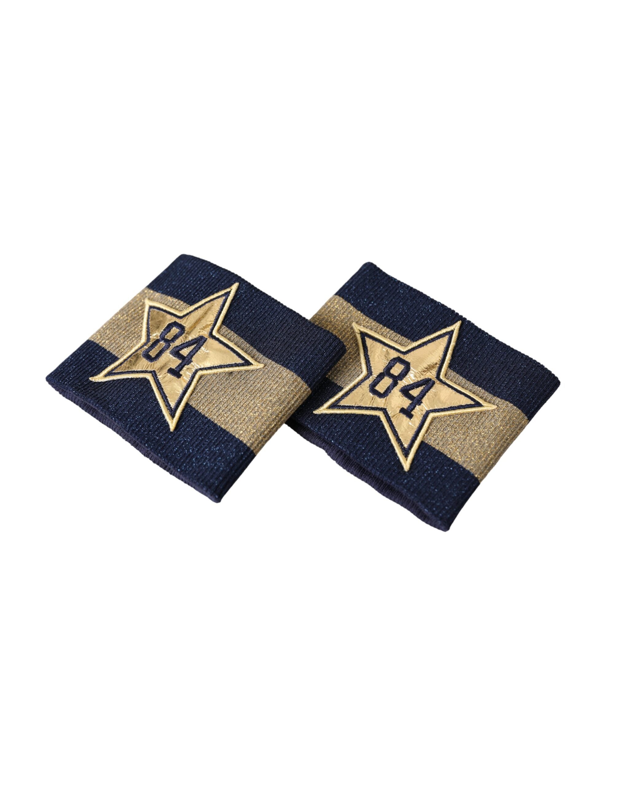 Dolce & Gabbana Black Gold Logo Star 84 Viscose Wristband - Zeiniez