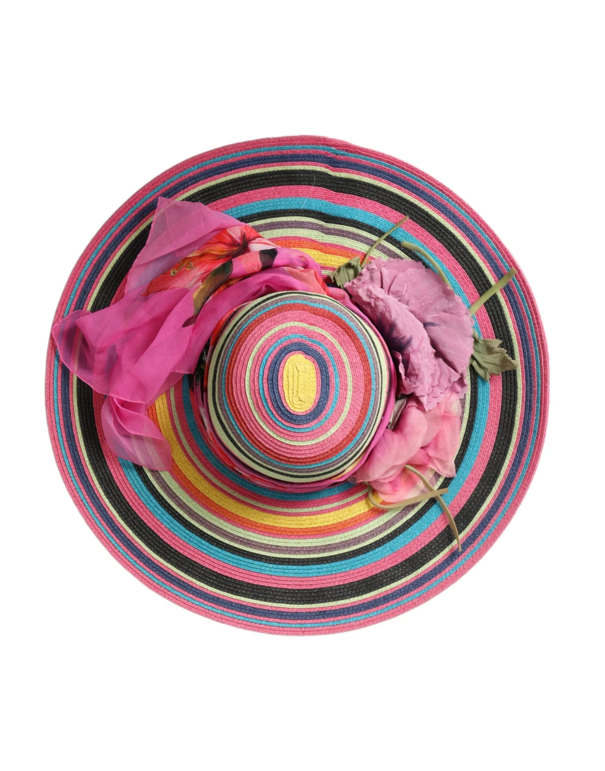 Dolce & Gabbana Multicolor Fantasy Wide Brim Floppy Hat - Zeiniez