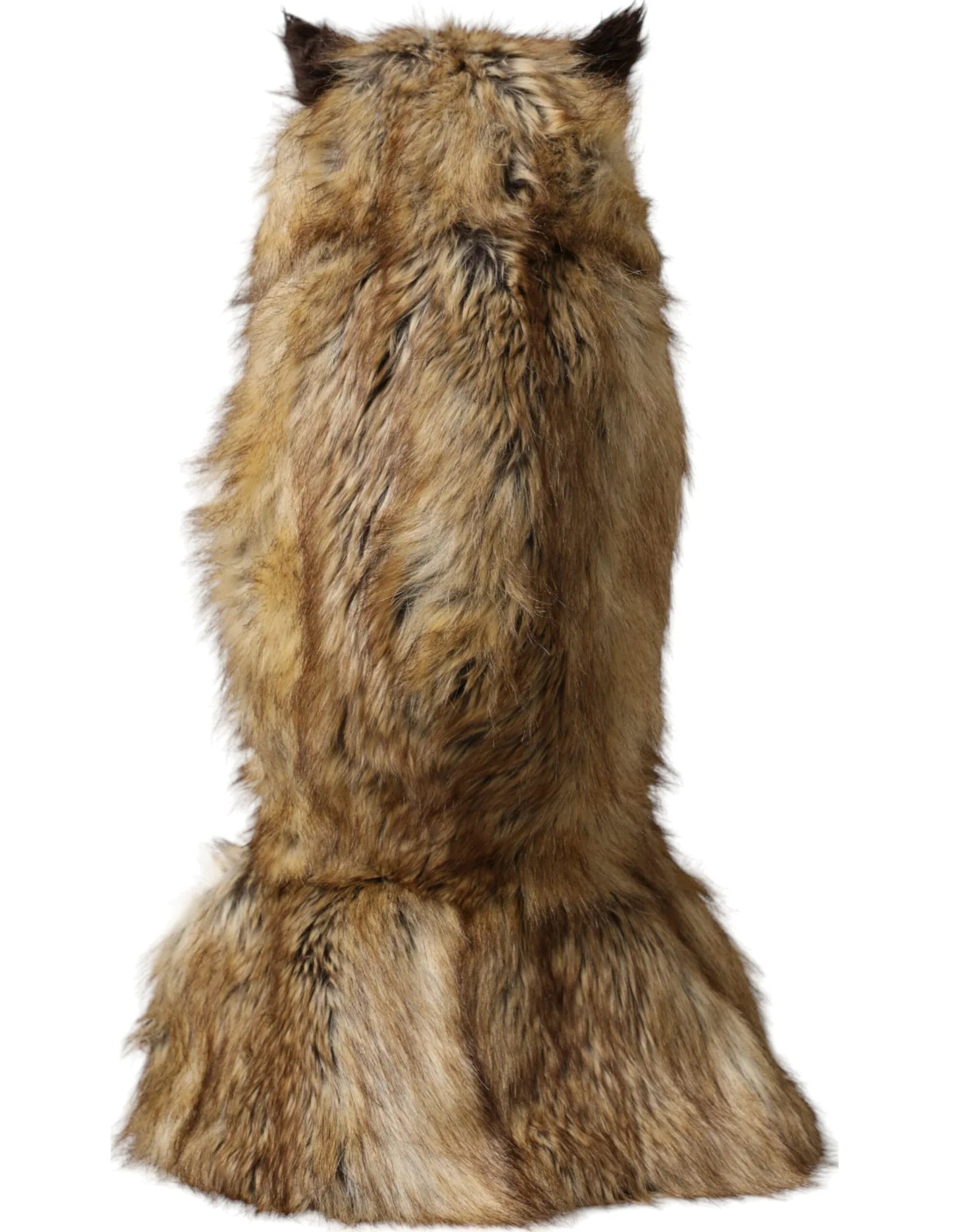 Dolce & Gabbana Brown Owl Faux Fur Whole Head Cap Hat - Zeiniez