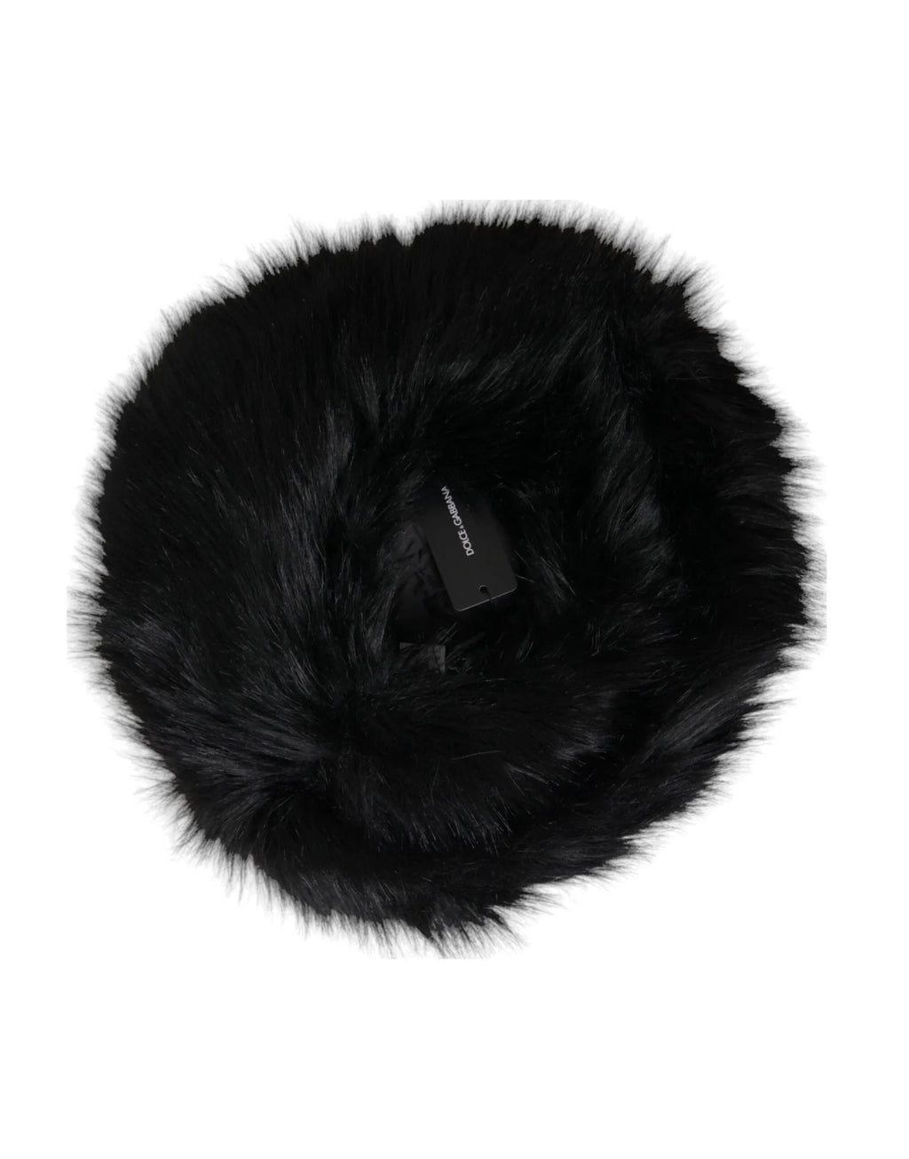 Dolce & Gabbana Black Faux Fur Womens Bucket Hat - Zeiniez