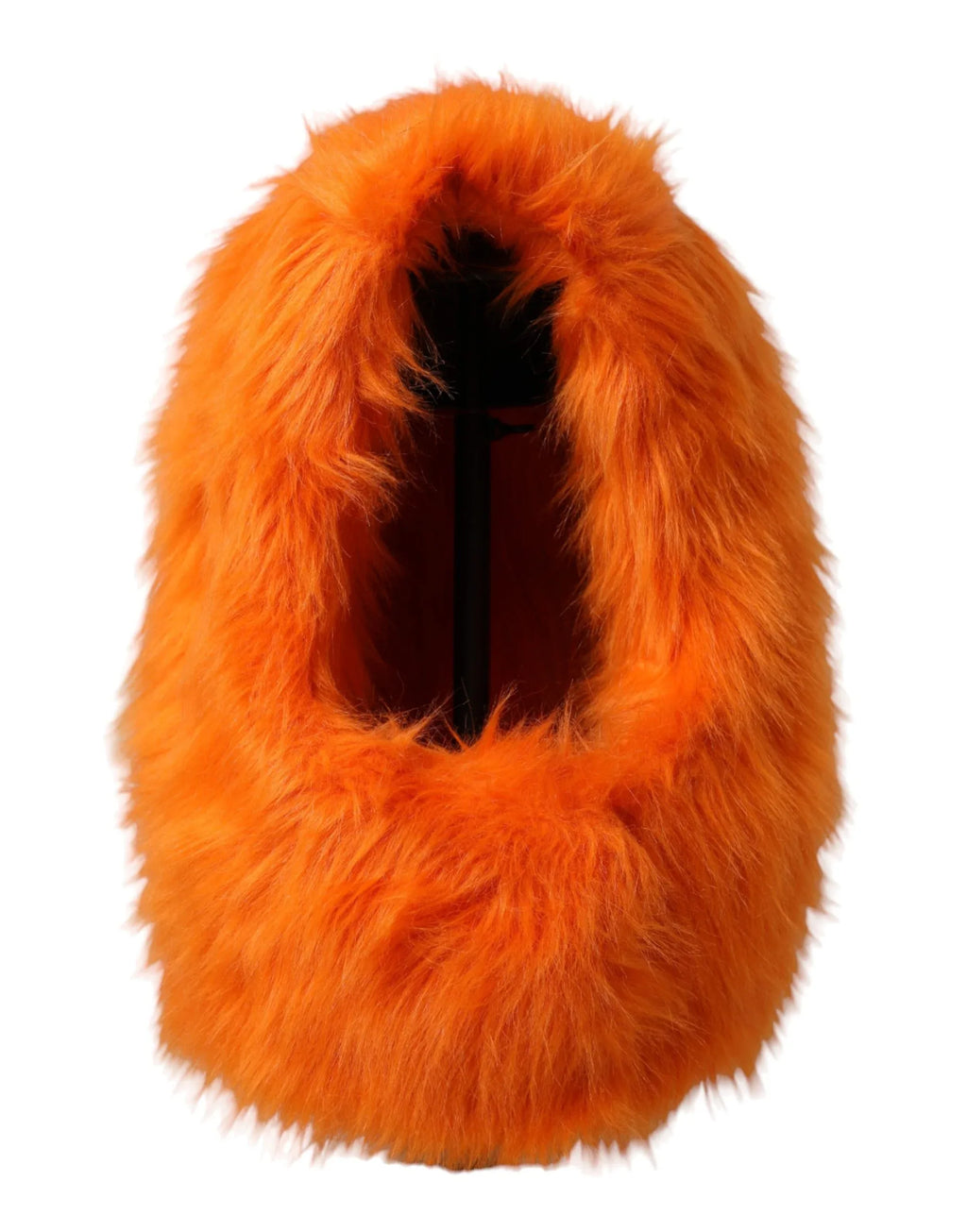 Dolce & Gabbana Orange Faux Fur Whole Head Wrap Hat - Zeiniez
