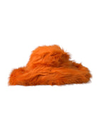 Dolce & Gabbana Orange Faux Fur Polyester Fedora Hat - Zeiniez