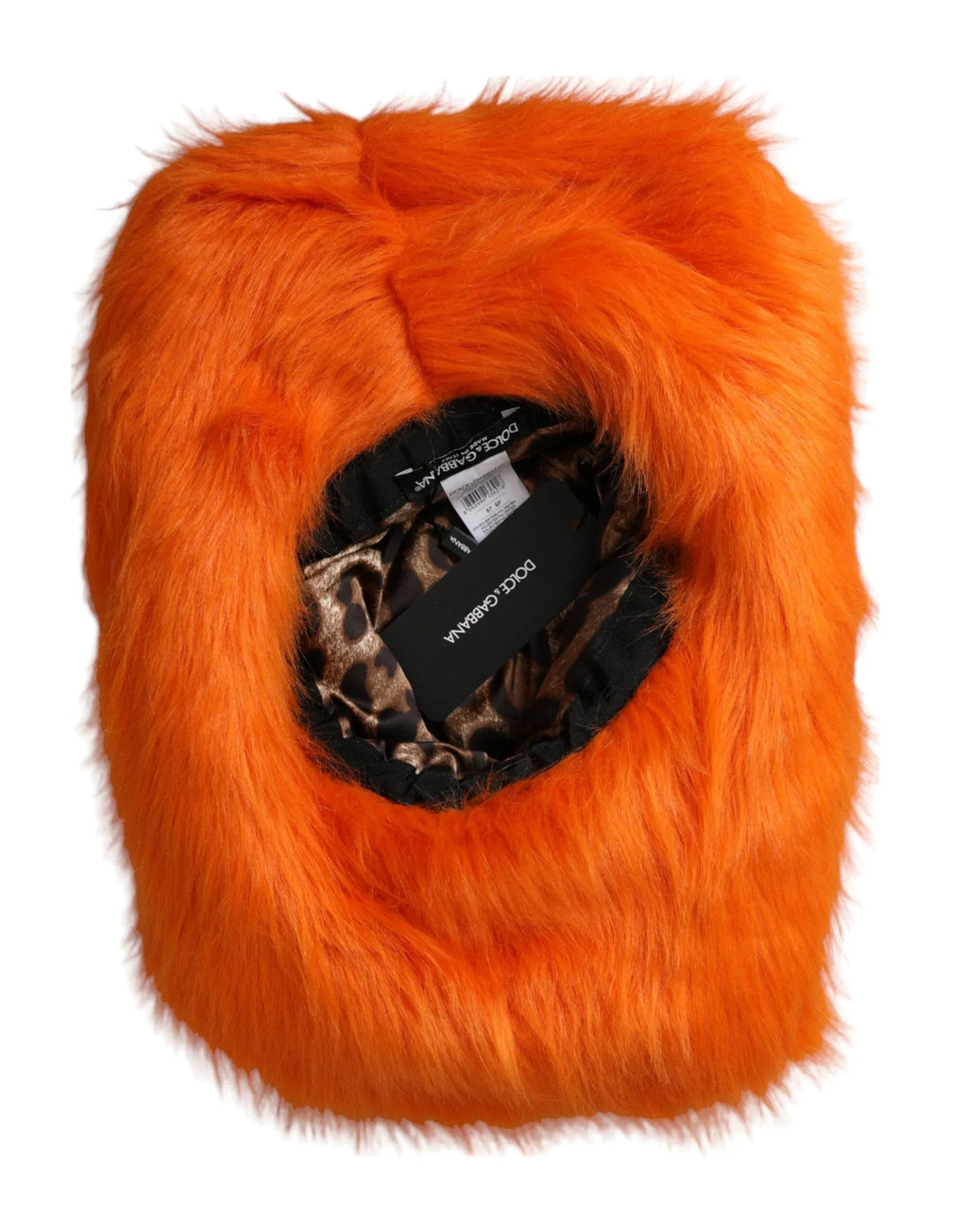 Dolce & Gabbana Orange Faux Fur Polyester Fedora Hat - Zeiniez
