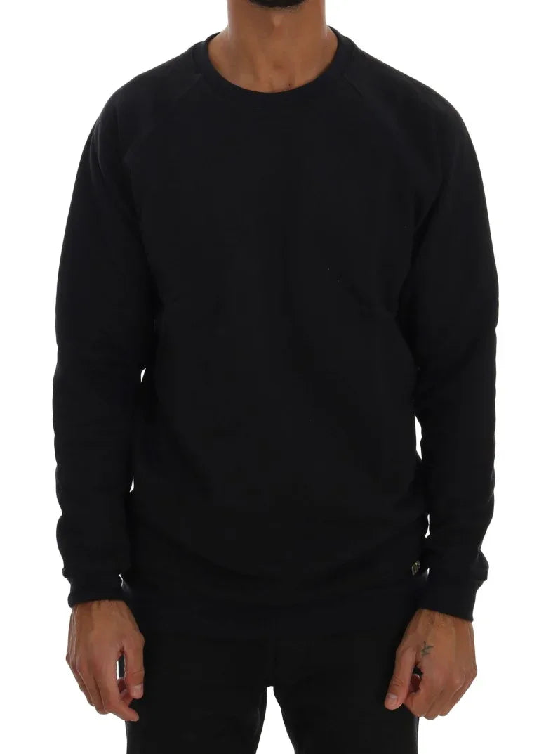 Daniele Alessandrini Blue Crewneck Cotton Sweater - Zeiniez