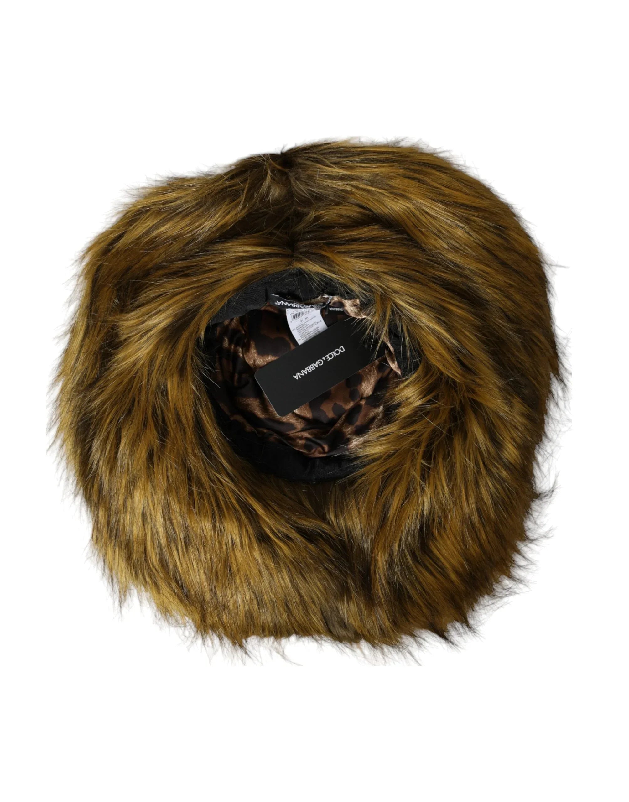 Dolce & Gabbana Brown Modacrylic Faux Fur Bucket Hat - Zeiniez