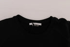 Daniele Alessandrini Black Crewneck Cotton Pullover Sweater - Zeiniez