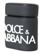 Dolce & Gabbana Black White Silicone Embossed Logo Airpods Case - Zeiniez