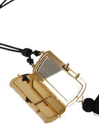 Dolce & Gabbana Beige Exotic Leather Mini Mirror Tassel Make Up Holder Bag - Zeiniez