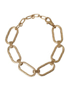 Dolce & Gabbana Gold Tone Brass Large Link Chain Jewelry Necklace - Zeiniez