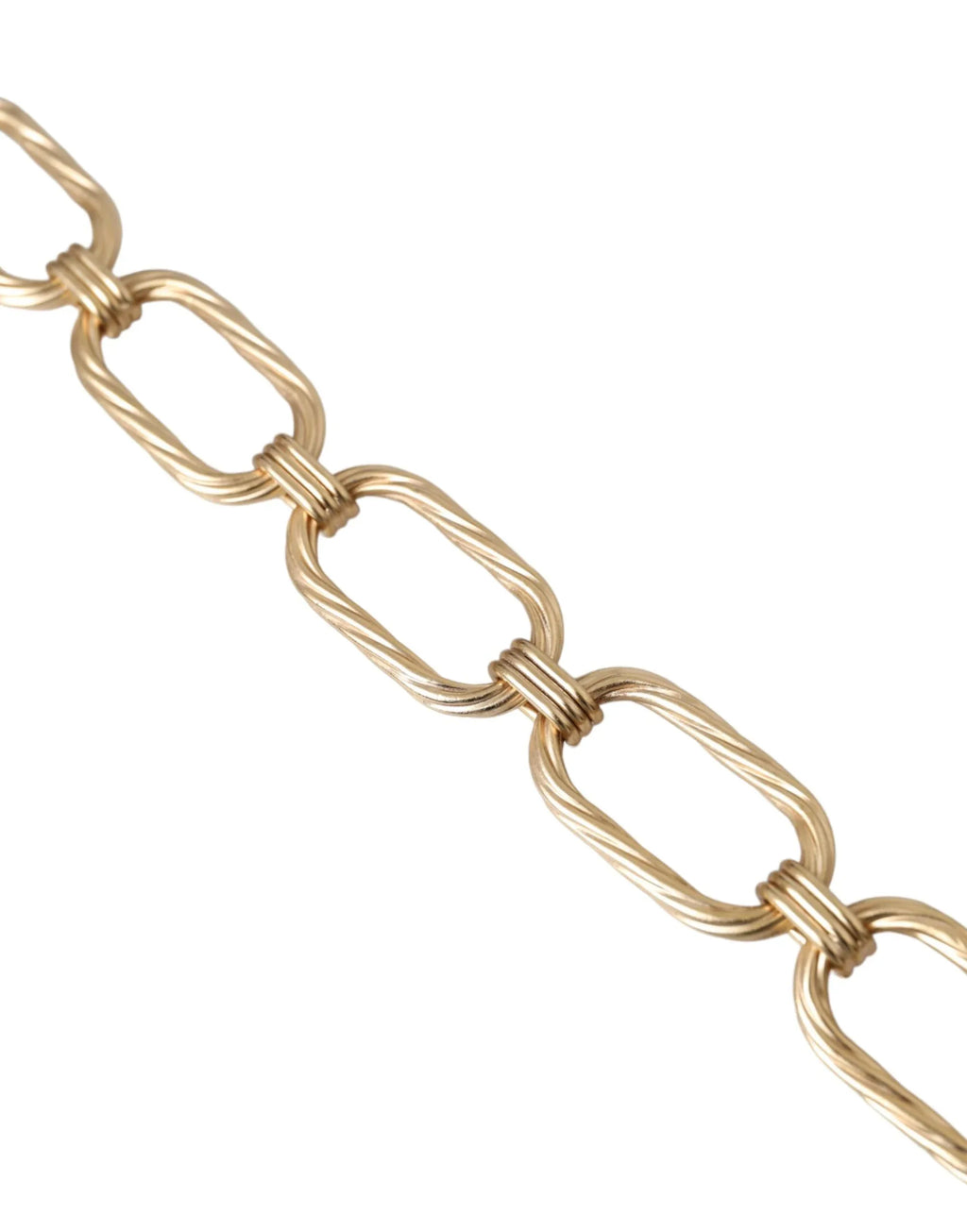 Dolce & Gabbana Gold Tone Brass Large Link Chain Jewelry Necklace - Zeiniez