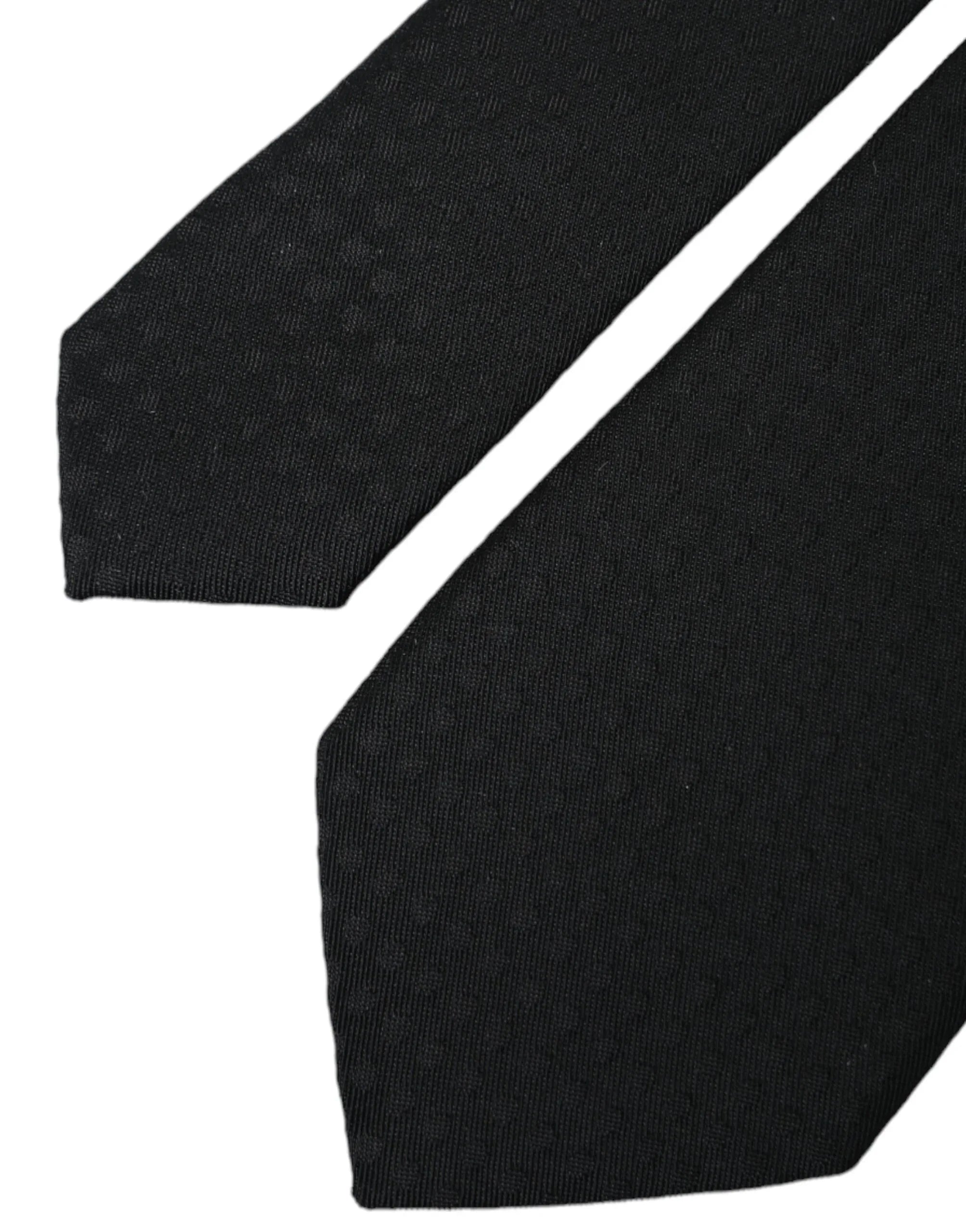 Dolce & Gabbana Black 100% Silk Adjustable Necktie Face Mask - Zeiniez