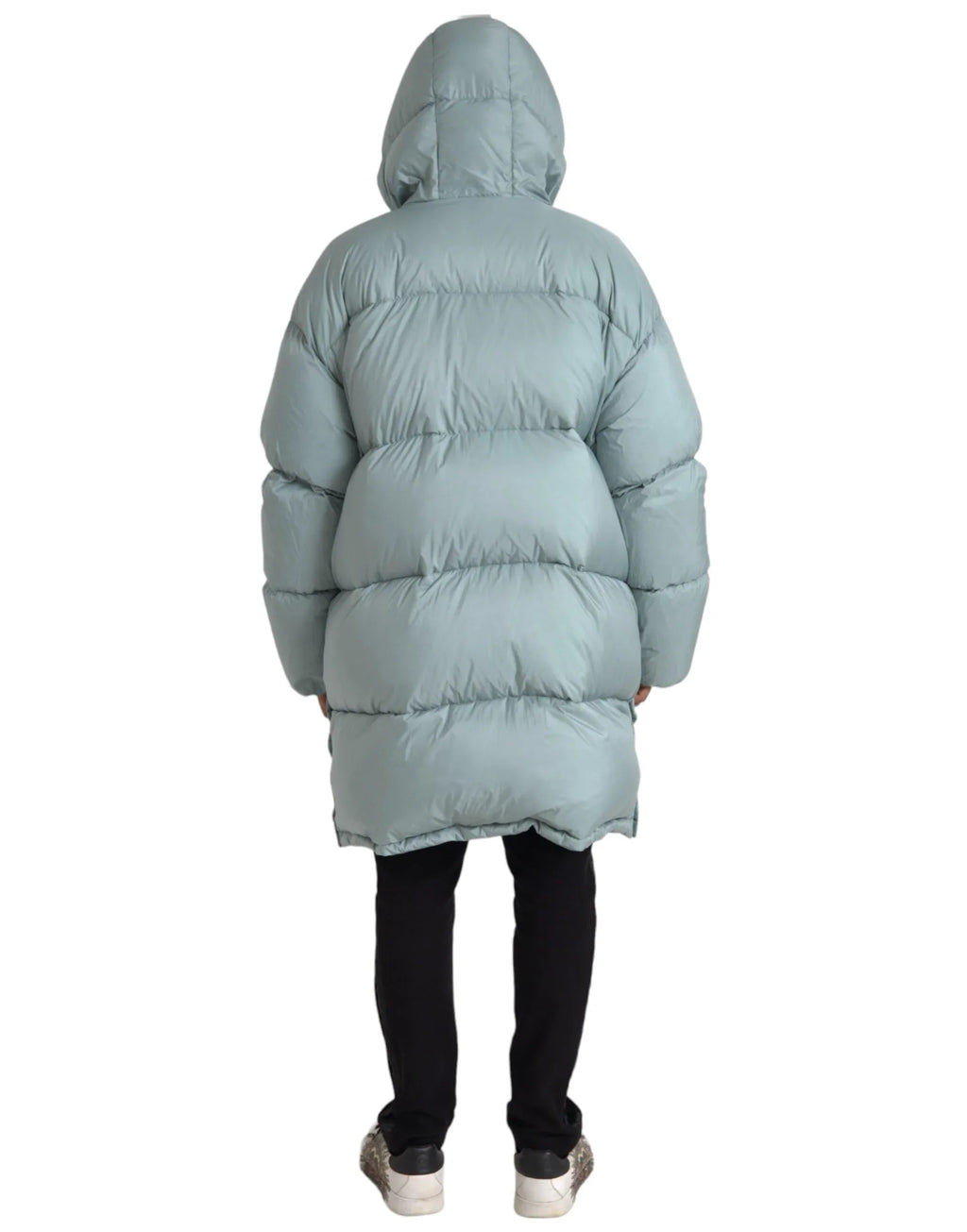 Dolce & Gabbana Light Blue Quilted Hooded Puffer Jacket Men - Zeiniez