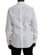 Dolce & Gabbana White Polka Dotted Cotton Dress GOLD Shirt - Zeiniez