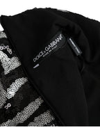 Dolce & Gabbana Black Silver Sequined Polyester Sweater - Zeiniez