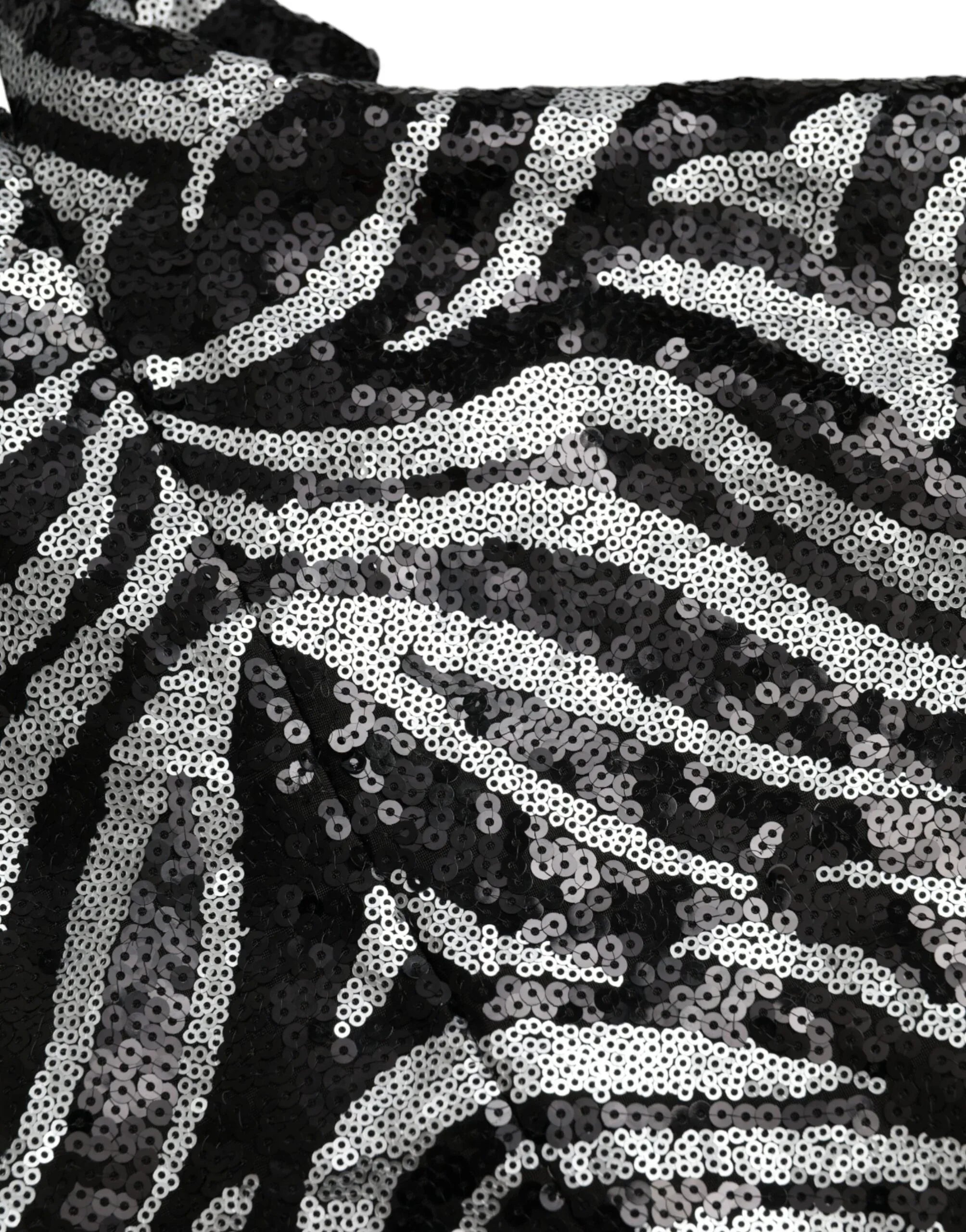 Dolce & Gabbana Black Silver Sequined Polyester Sweater - Zeiniez