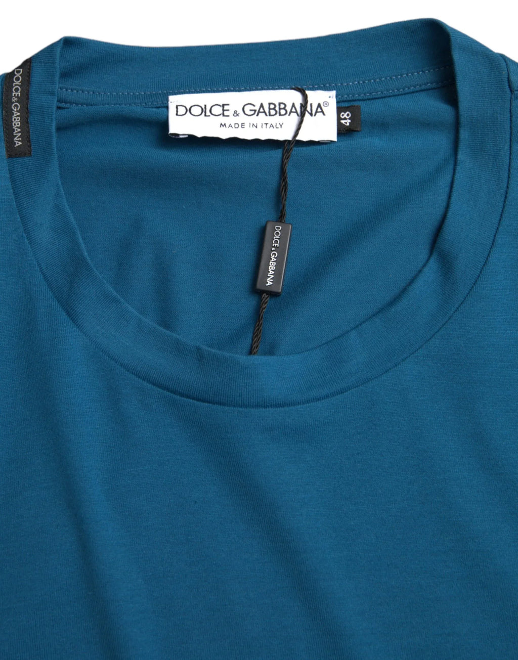 Dolce & Gabbana Blue Logo Round Neck Short Sleeves T-shirt - Zeiniez
