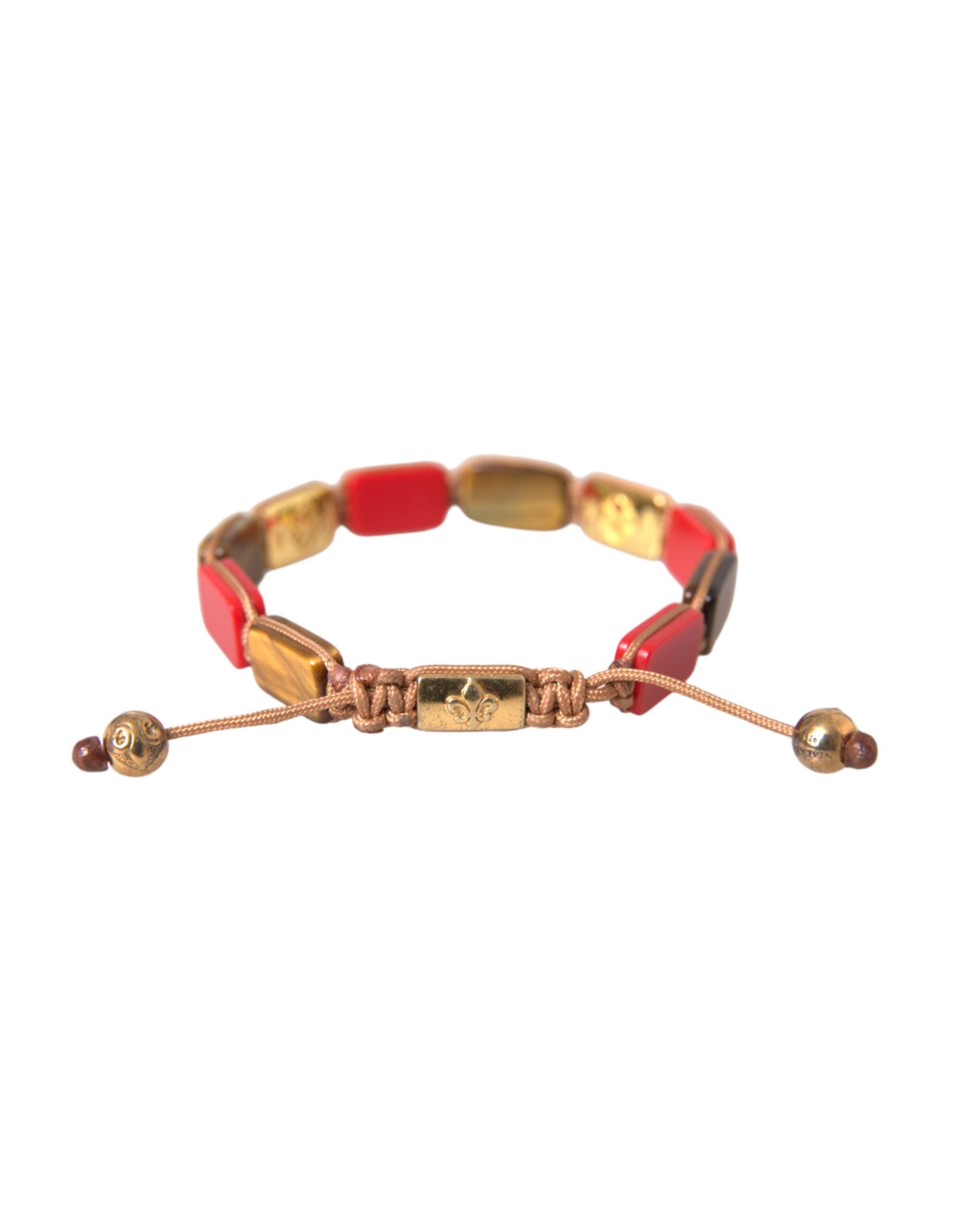 Nialaya CZ Tiger Eye Red Coral 925 Silver Men Bracelet - Zeiniez