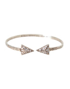 Nialaya Arrow Crystal 925 Silver Bangle Bracelet Women - Zeiniez