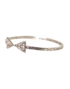 Nialaya Arrow Crystal 925 Silver Bangle Bracelet Women - Zeiniez