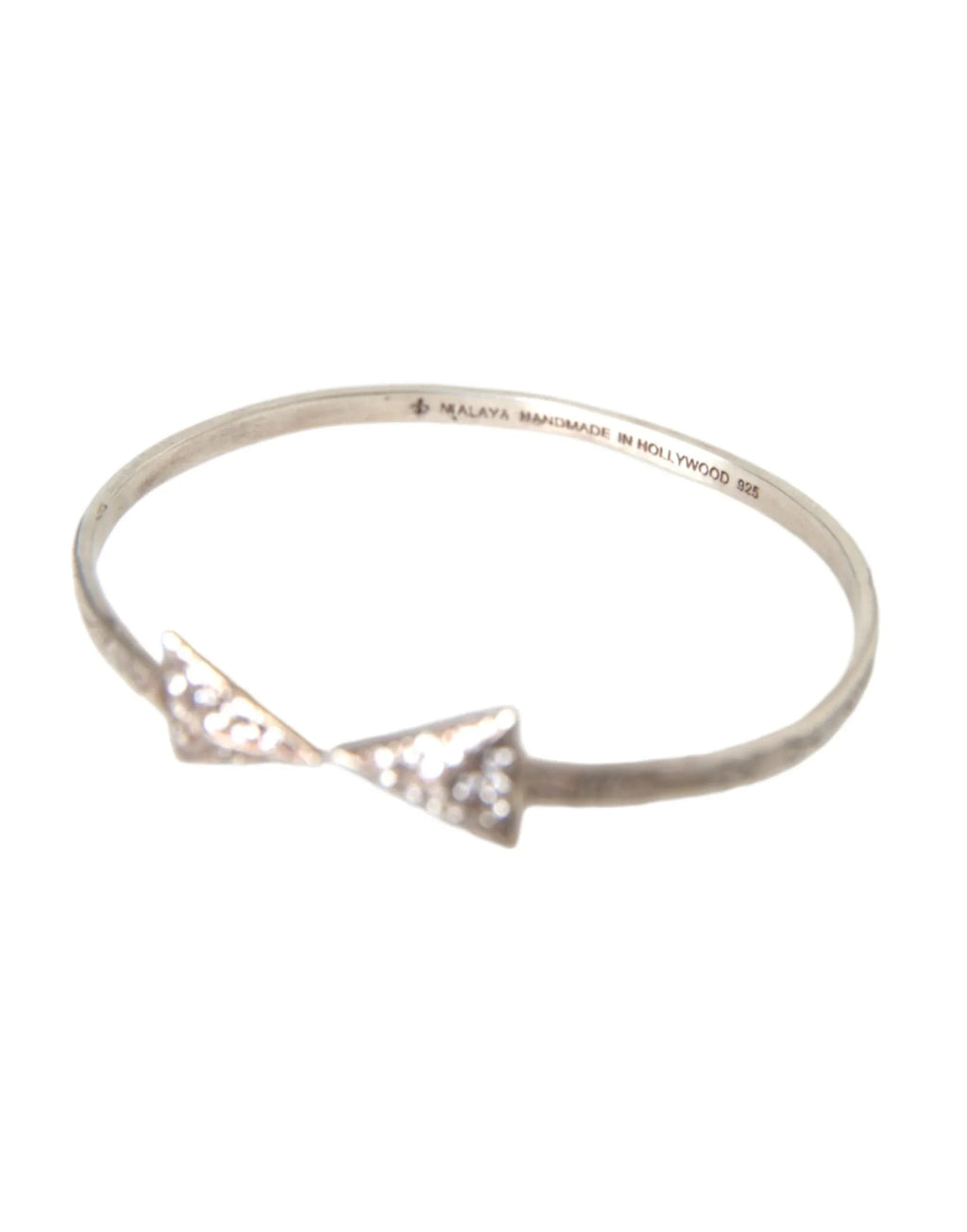 Nialaya Arrow Crystal 925 Silver Bangle Bracelet Women - Zeiniez