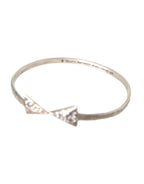 Nialaya Arrow Crystal 925 Silver Bangle Bracelet Women - Zeiniez