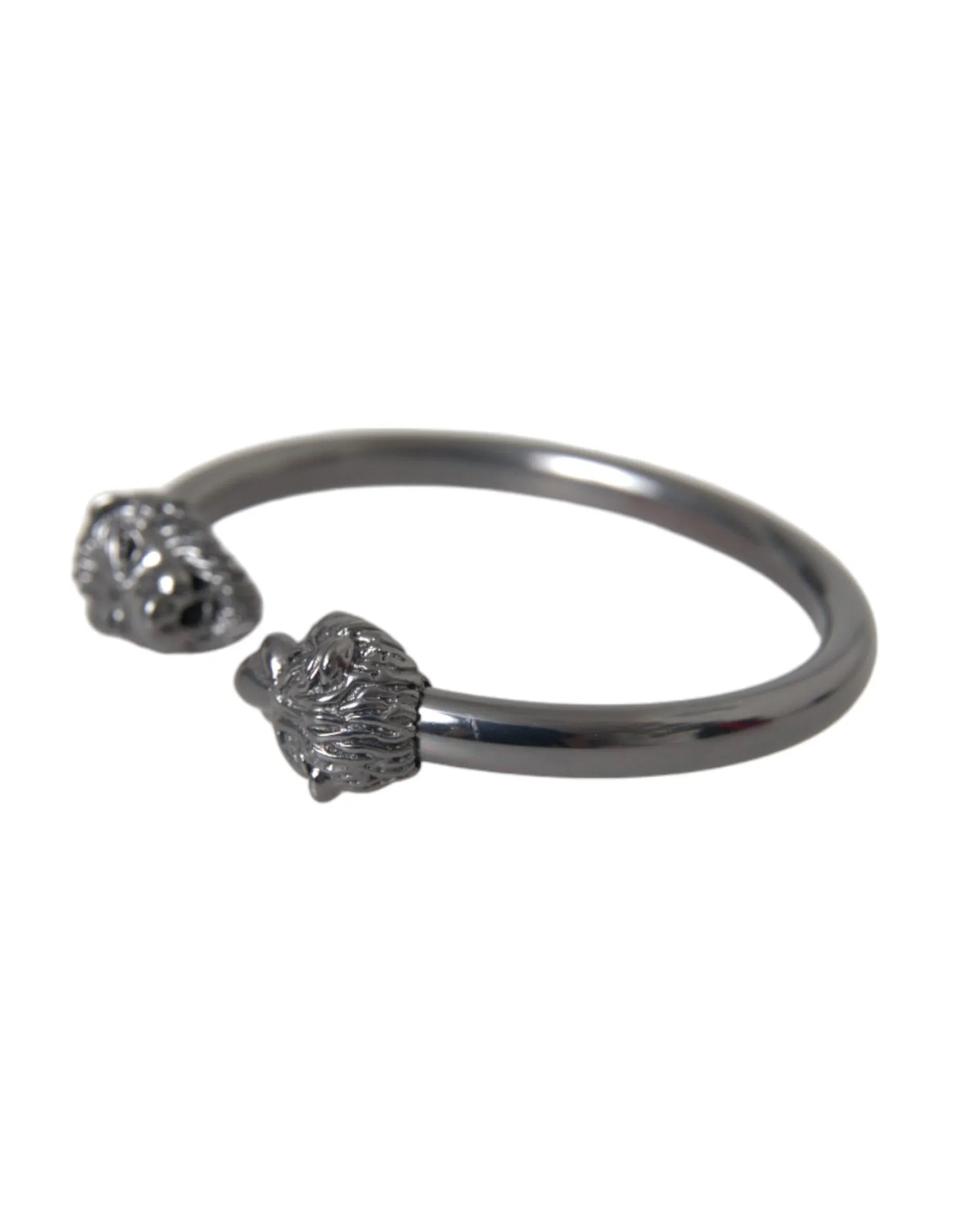 Nialaya Black Rhodium Lion Bangle Bracelet Women - Zeiniez