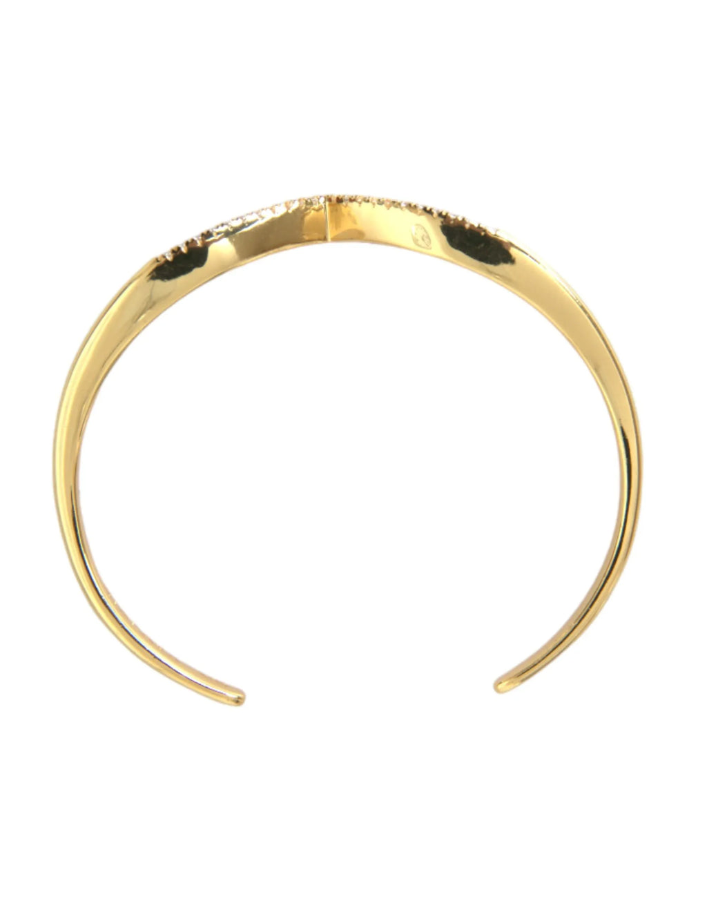 Nialaya Arched Wing Cuff Skyfall Gold CZ 925 Bracelet - Zeiniez