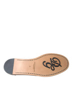 Dolce & Gabbana White Leather Slip On Mocassin Loafers Shoes - Zeiniez